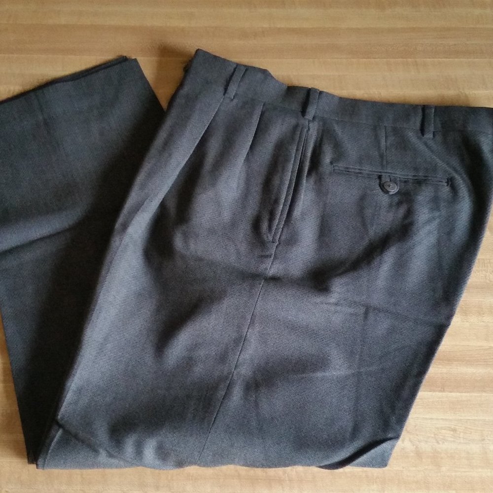 Krizia Men's Blackish Blue Dress Pants - 36x30